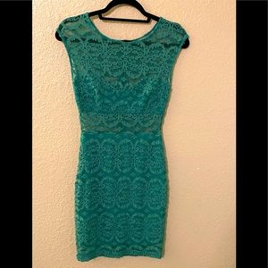 Pastel green mini dress
